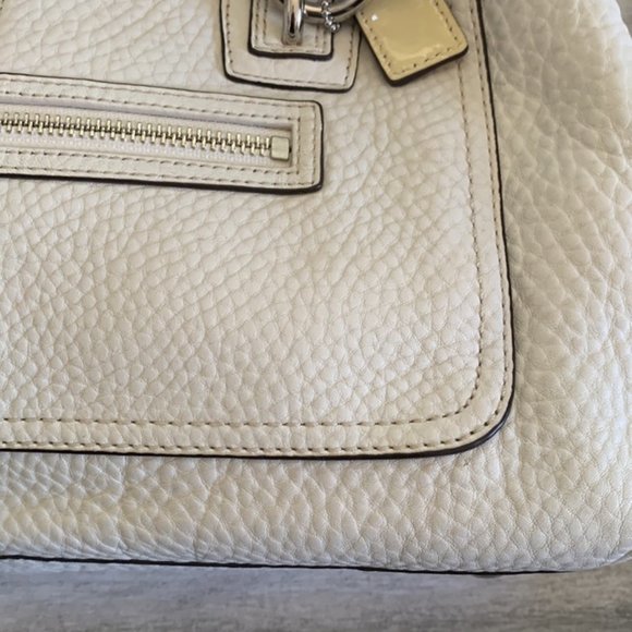 Coach white pebbled leather satchel - Picture 12 of 14